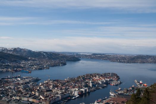 Taken from Fløyen in the city of Bergen, Norway