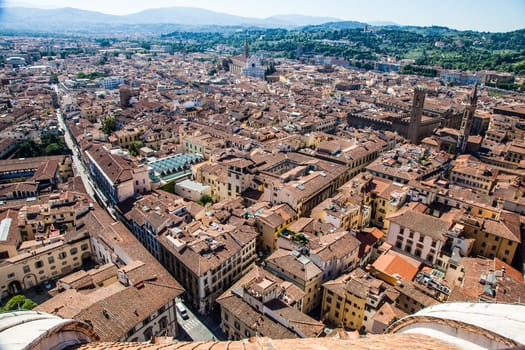 Florence, Italy: panoramic view from the top of Duomo church