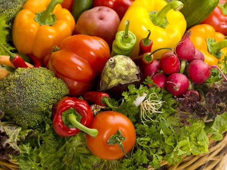 Colour and vibrant image of a variety of vegetables