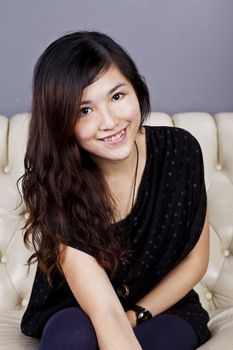 Asian woman smile with beautiful face