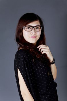 Asian businesswoman with glasses