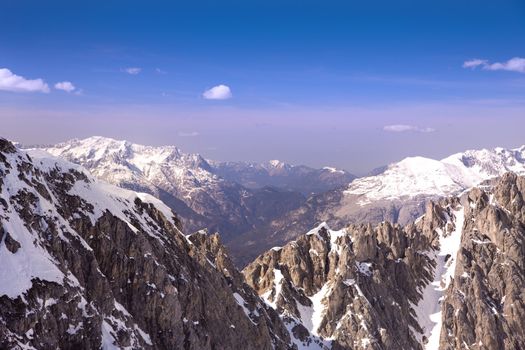 scenic view of snowcovered mountains in austrian alps