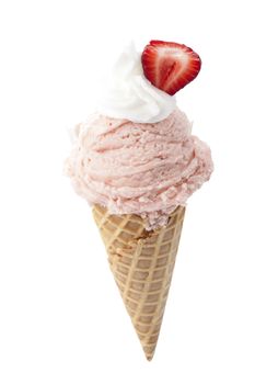 ice cream sundae on a white background