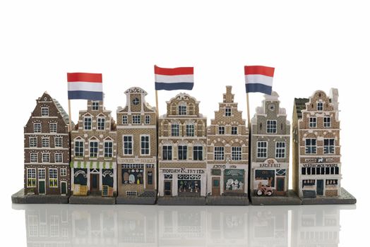 amsterdam skyline from miniature model houses