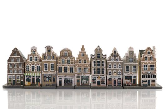 amsterdam skyline from miniature model houses