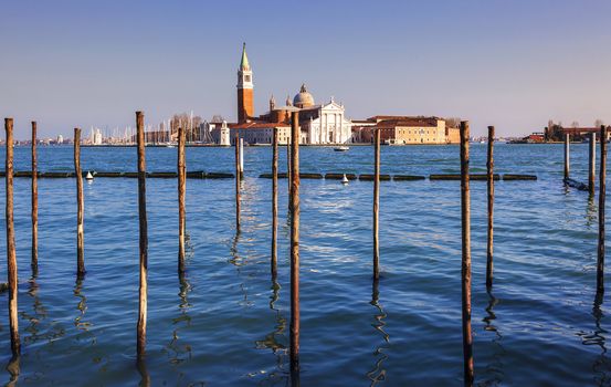 View of San Giorgio maggiore at sunset, Venice