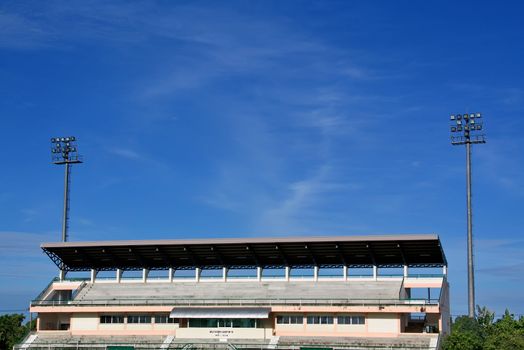 A stadium showing big ground