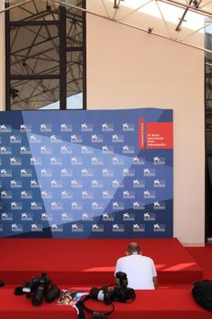 On the Red Carpet waiting for the nexr celebrity, 69th Venice Film Festival.