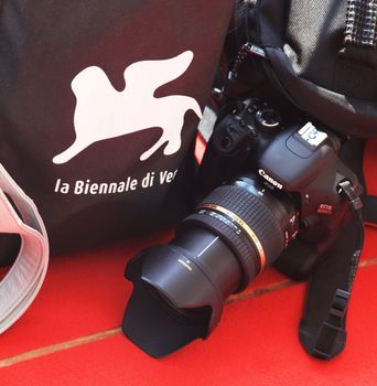 On the Red Carpet waiting for the nexr celebrity, 69th Venice Film Festival.