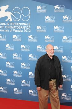 Brian De Palma poses for photographers at 69th Venice Film Festival