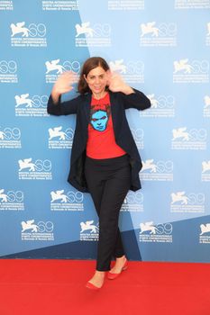 Francesca Comencini poses for photographers at 69th Venice Film Festival