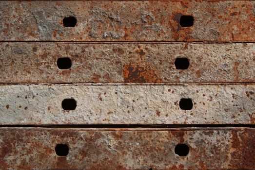 Texture of Steel for casting concrete blocks.