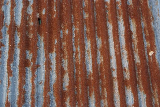 Old Texture and rusty zinc fence background.