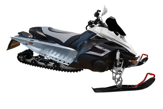 Ski-doo snowmobile isolated on white