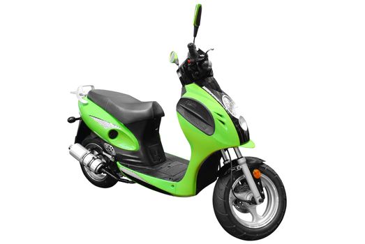 Small city scooter motorcycle isolated