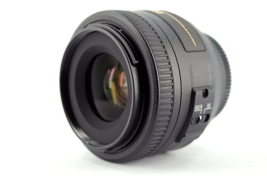 Camera lens isolated on white
