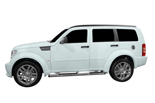 Strong 4x4 suv isolated on white