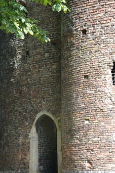 Close up of Cow Tower norwich artillery Block