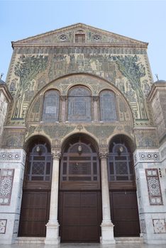 umayyad Mosque exterior in damascus syria