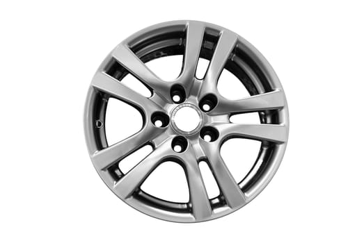 Car aluminum wheel rim isolated