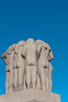 Sculpture group of girls in the Vigeland Park. Oslo, Norway.