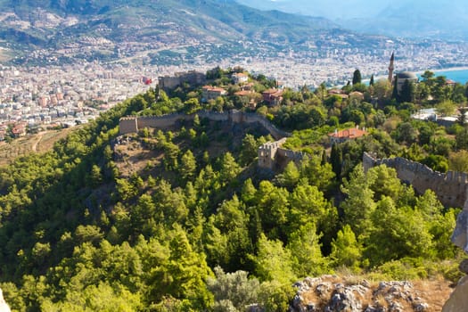 Ancient turkish wall in Alanya