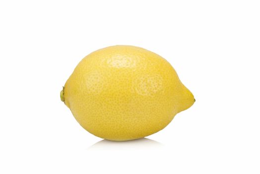 A fresh lemon isolated on a white background