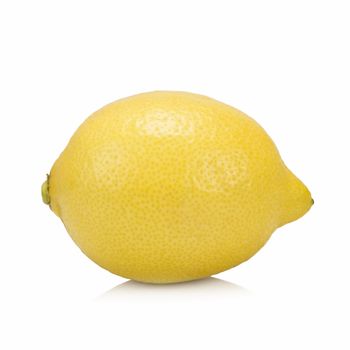 A fresh lemon isolated on a white background