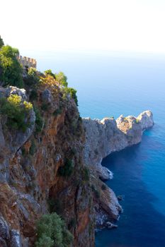 Alania seaside with blue sea