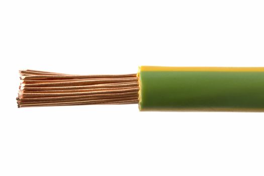 Eelectrical wires isolated on white background 
