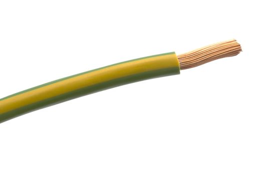 Electrical wire isolated on white background 
