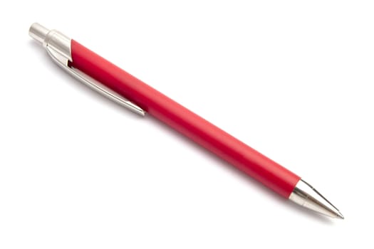 Red pen isolated on white background