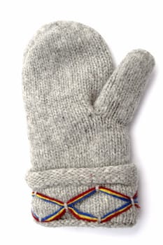 Warm glove isolated on white background
