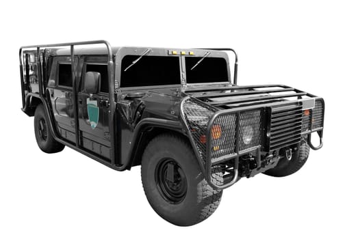 Special force 4x4 vehicle isolated