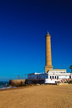 Wonderful lighthouse known as  lighthouse of Chipiona at the province of Cádiz