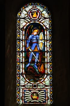 Stained Glass Window in Norwich Cathedral