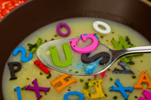 A hot- alphabet soup dish