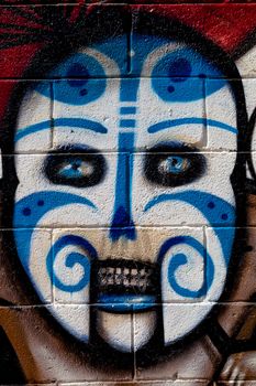 PUERTO REAL, CADIZ, SPAIN-JUL 15: Graffiti of unidentified artist on the first tournament of Graffiti of Puerto Real on Jul 15, 2011, in Puerto Real,  Spain