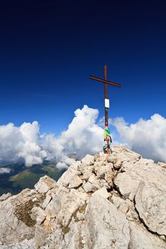 Rosetta peak in Pale di San Martino group, San Martino di Castrozza, Trentino, Italy
