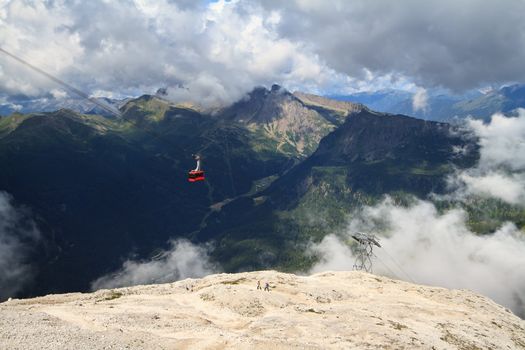aerial view of primiero Valley, Trentino, Italy