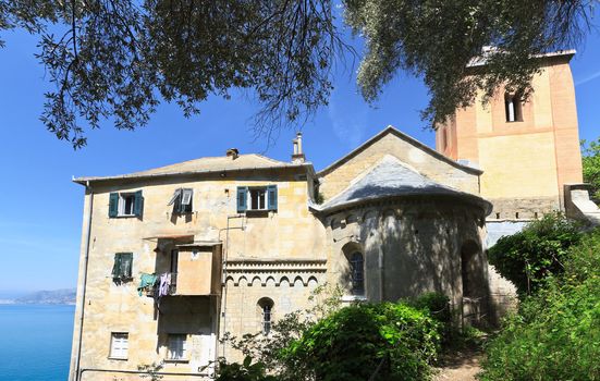 small abbey in San Nicolo', Camogli, Italy