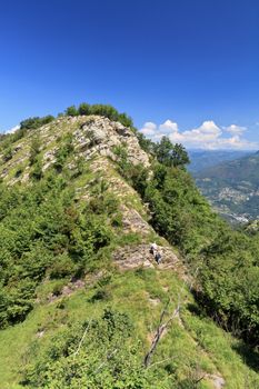 beautiful peak over Fontanabuona valley, Liguria, Italy