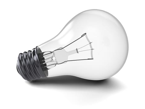 Illustration of lightbulb isolated on white background