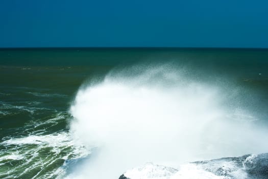 Waves of the Indian Ocean near Tanah Lot