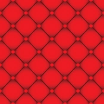 Seamless red leather tile background with buttons