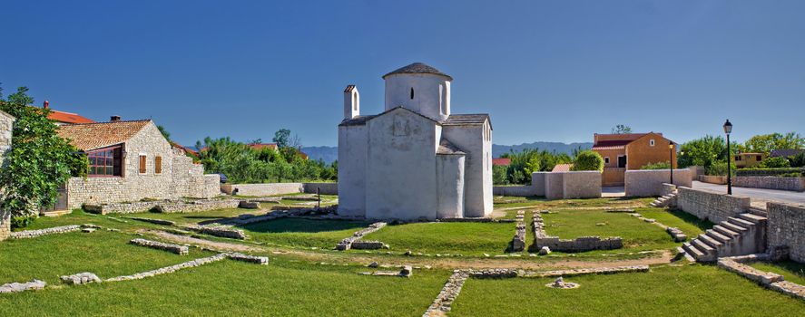 Historic site - Town of Nin cathedral, Dalmatia, Croatia