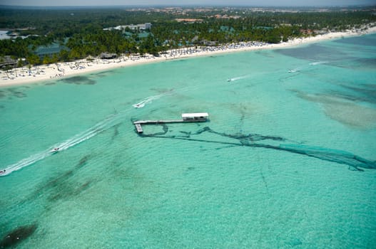 A beutiful beach in the caribbean