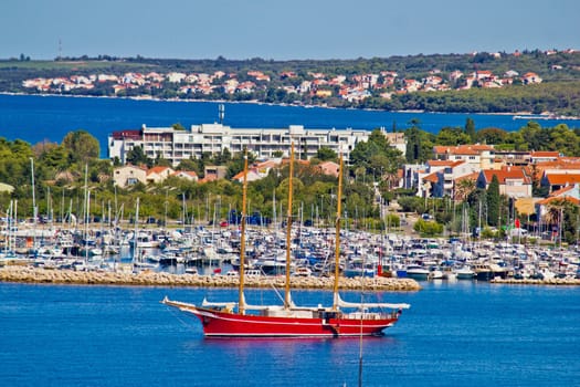Sailboat in Zadar area waterfront, Dalmatia, Croatia