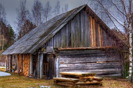 Old wooden bar in countryside