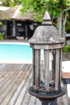 Lighting in the garden and private pool.